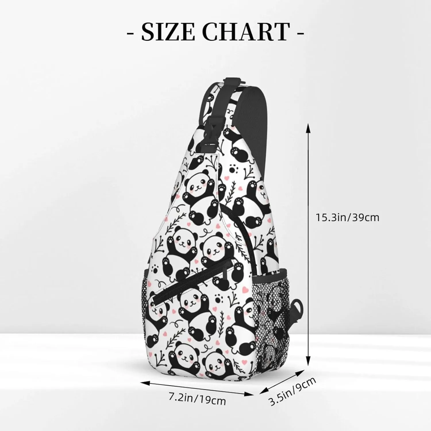 Cute Panda Sling Bag For Women Men Funny Backpack Crossbody Shoulder Bag Sling Backpack Chest Bag Travel Hiking Casual Sport Daypack