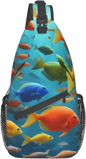 Cute Rabbits Shoulder Bag Crossbody Backpack Chest Bag Lightweight Sling Daypackstravel Hiking Cycling For Men Women