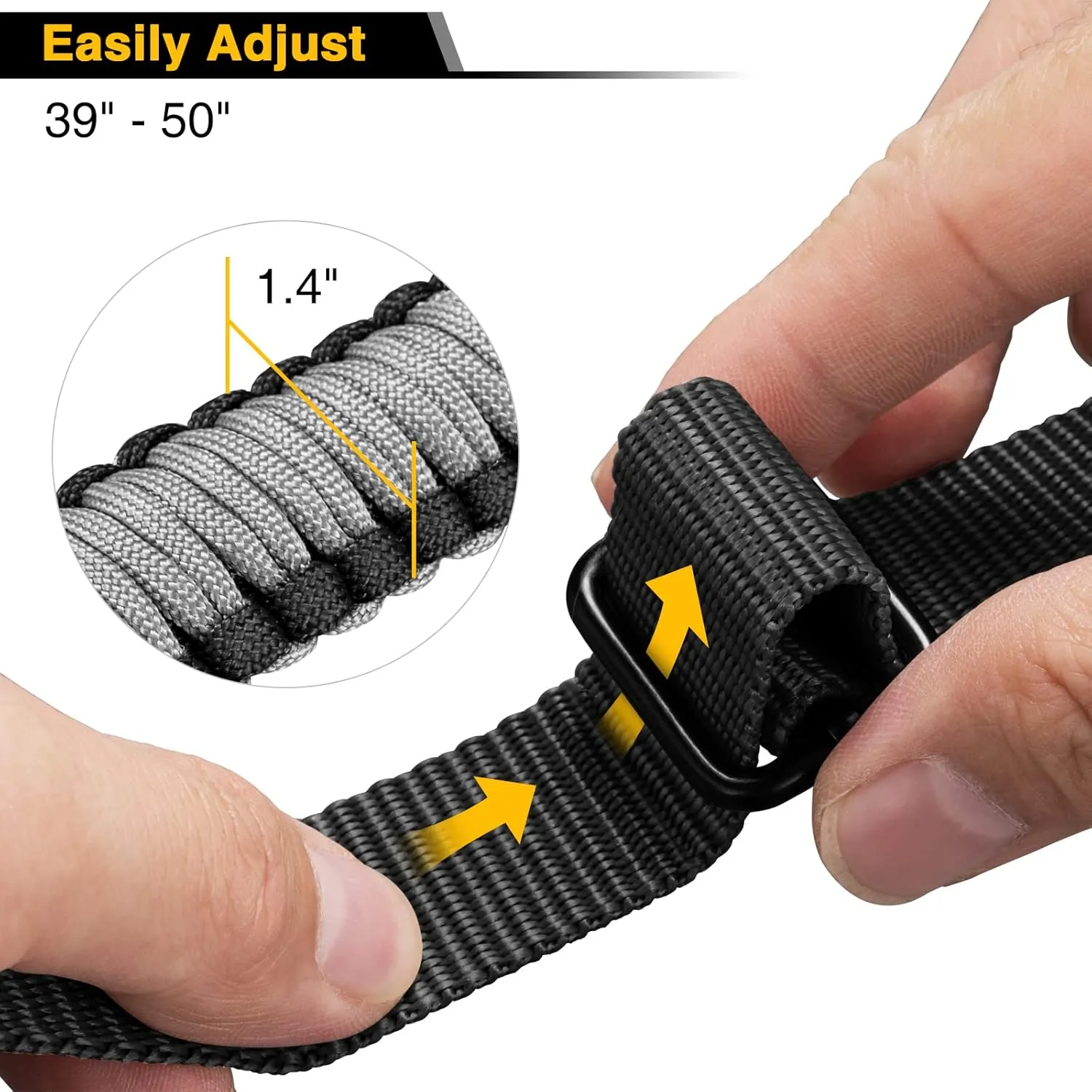 CVLIFE Rifle Sling Strap 550 Paracord 2 Point Sling with Tri-Lock Swivel for Hunting and Outdoor