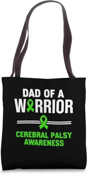 Dad Of A Warrior Cerebral Palsy Awareness Tote Bag