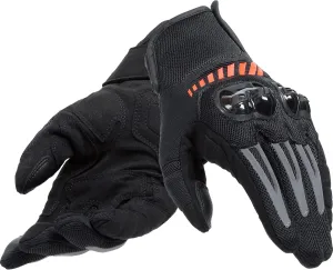 Dainese Mig 3 Air Mens Textile Motorcycle Gloves Black/Red Fluo LG
