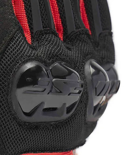 DAINESE MIG 3 AIR TEX BLACK/LAVA RED GLOVES