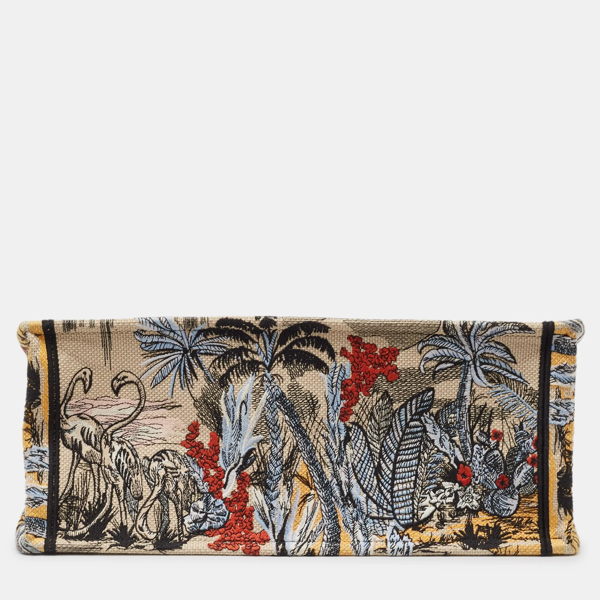 Dior color Toile De Jouy Tropicalia Embroidered Canvas Large Book Tote