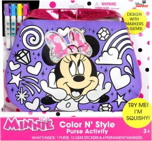 Disney Minnie Mouse Color N Style Fashion Purse