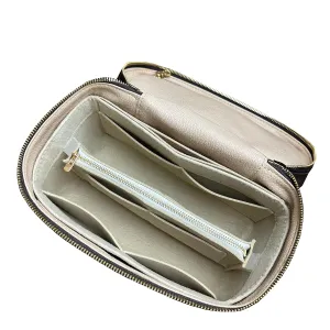 Divitize Premium Bag Organizer for Nice bb Organizer Insert, Handmade Liner Protector Fits Nice Mini Vanity PM Organizer, Nice Makeup Bag Felt Snug Sturdy Fit (Nice BB, Beige)