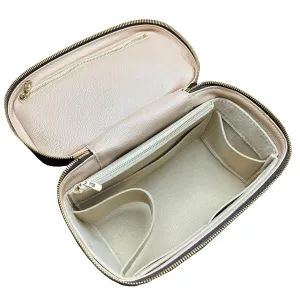 Divitize Premium Bag Organizer for Nice bb Organizer Insert, Handmade Liner Protector Fits Nice Mini Vanity PM Organizer, Nice Makeup Bag Felt Snug Sturdy Fit (Nice BB, Beige)