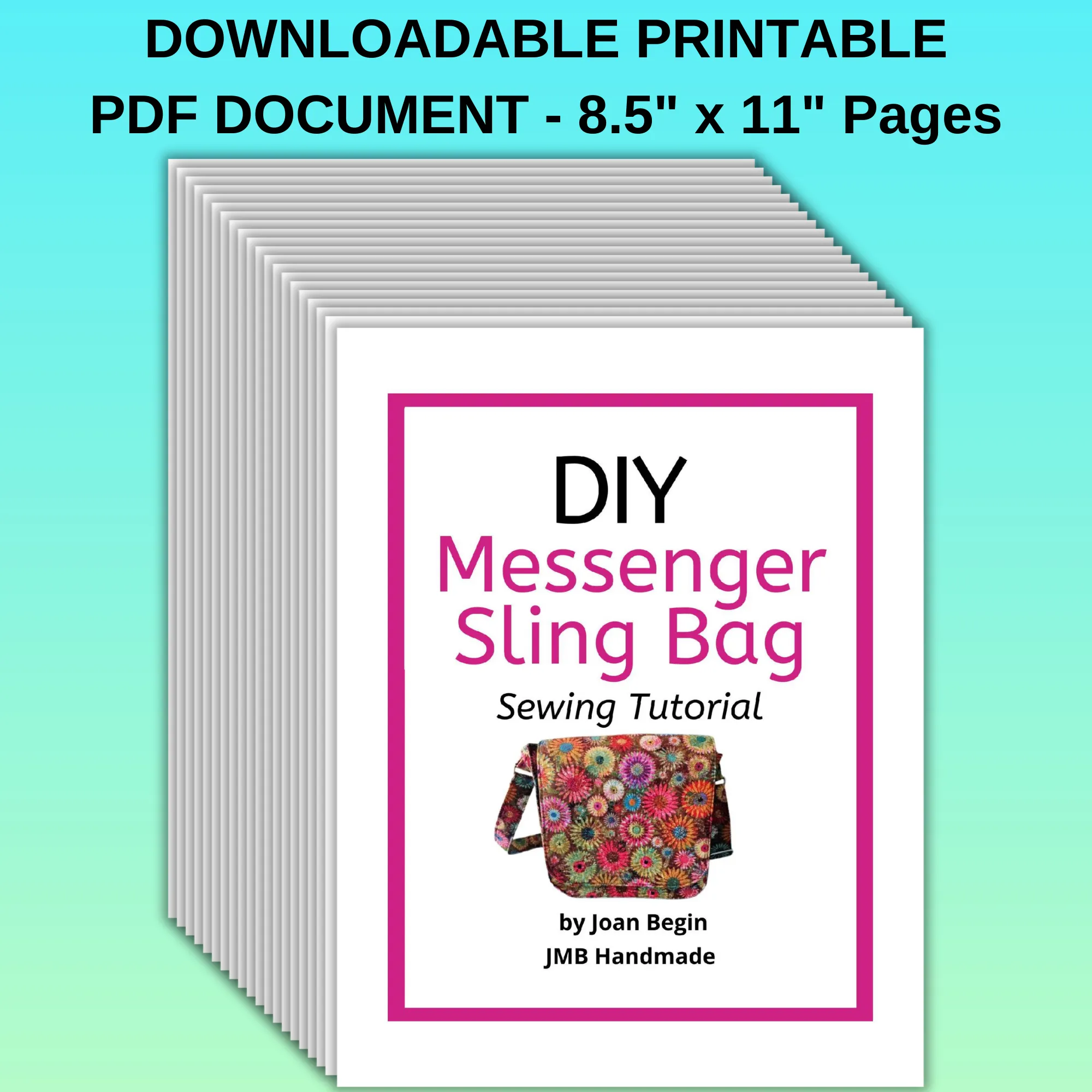 DIY Messenger Sling Bag Sewing Tutorial / Messenger Bag Pattern / Sling Bag Sewing Pattern / Crossbody Bag Purse Sewing Pattern