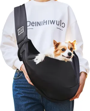 Dog Carriers Sling for Small Dogs – Puppy Carrier Sling for 0-15 lbs Pets, Carrying Bag for Travel, Hands-Free Daily Walk & Outdoor Activities