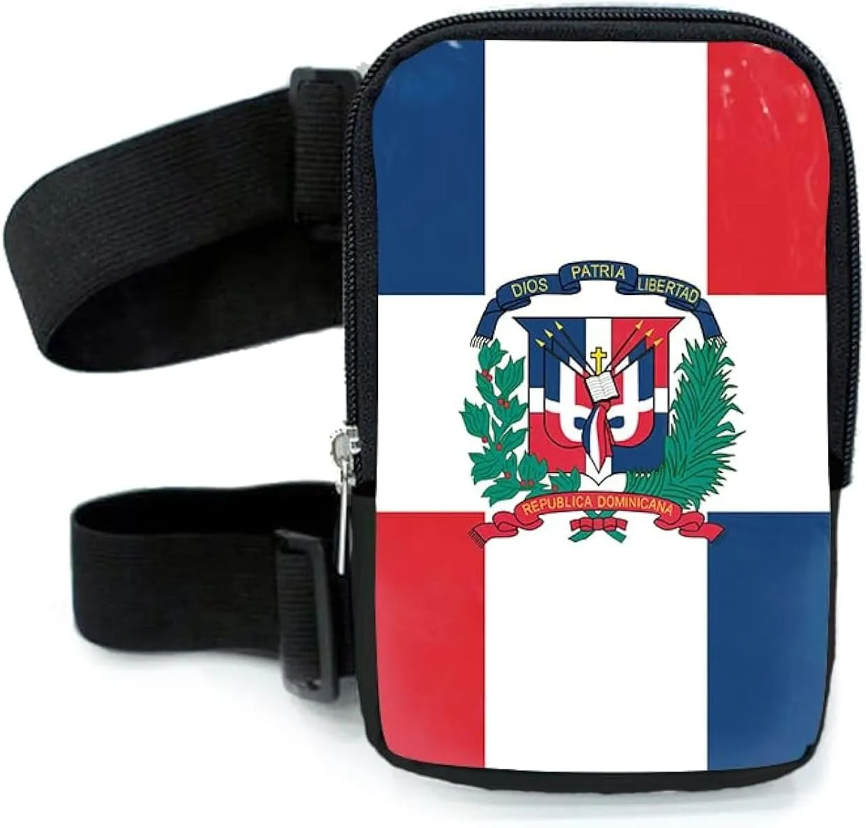 Dominican Republic Flag Thigh Bag | Leg Harness for Women | Outdoor Leg Pouch | Carnival Hiking Travel Fanny Pack with Adjustable Straps | Dominican Republic