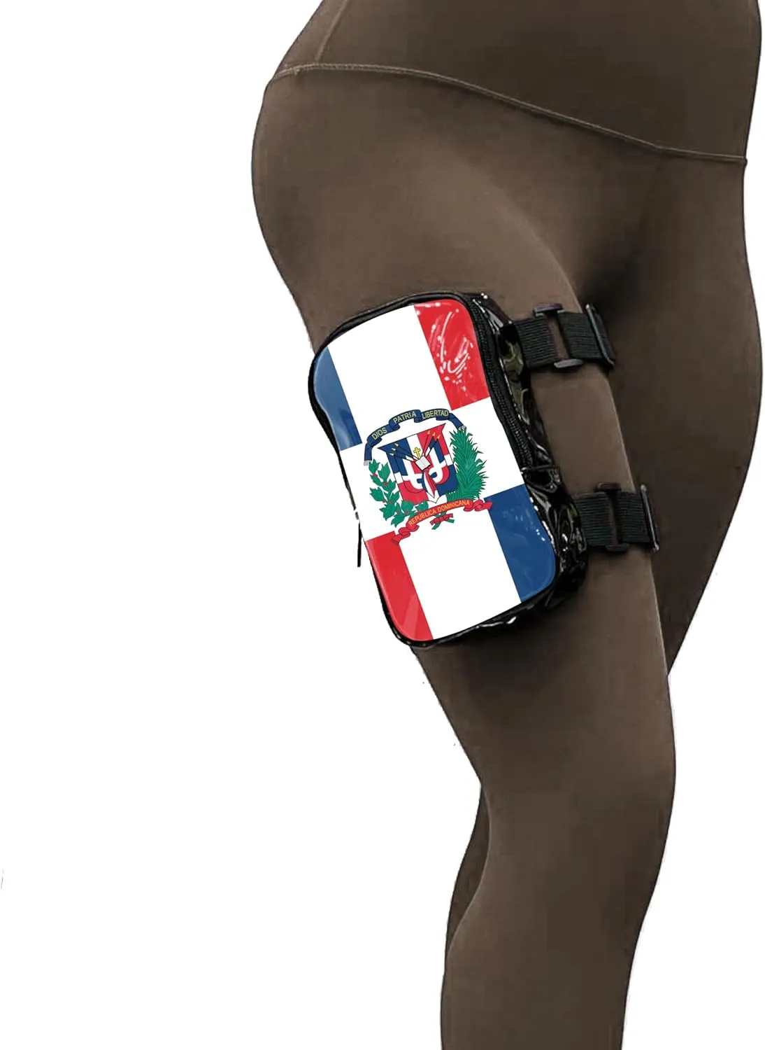 Dominican Republic Flag Thigh Bag | Leg Harness for Women | Outdoor Leg Pouch | Carnival Hiking Travel Fanny Pack with Adjustable Straps | Dominican Republic