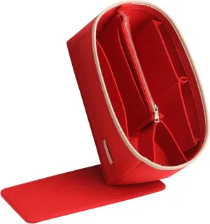 Doxo Purse Organizer Insert for Tote & Purse, Perfect for Lv Speedy 30 and More (Red-L-Bottle Type)