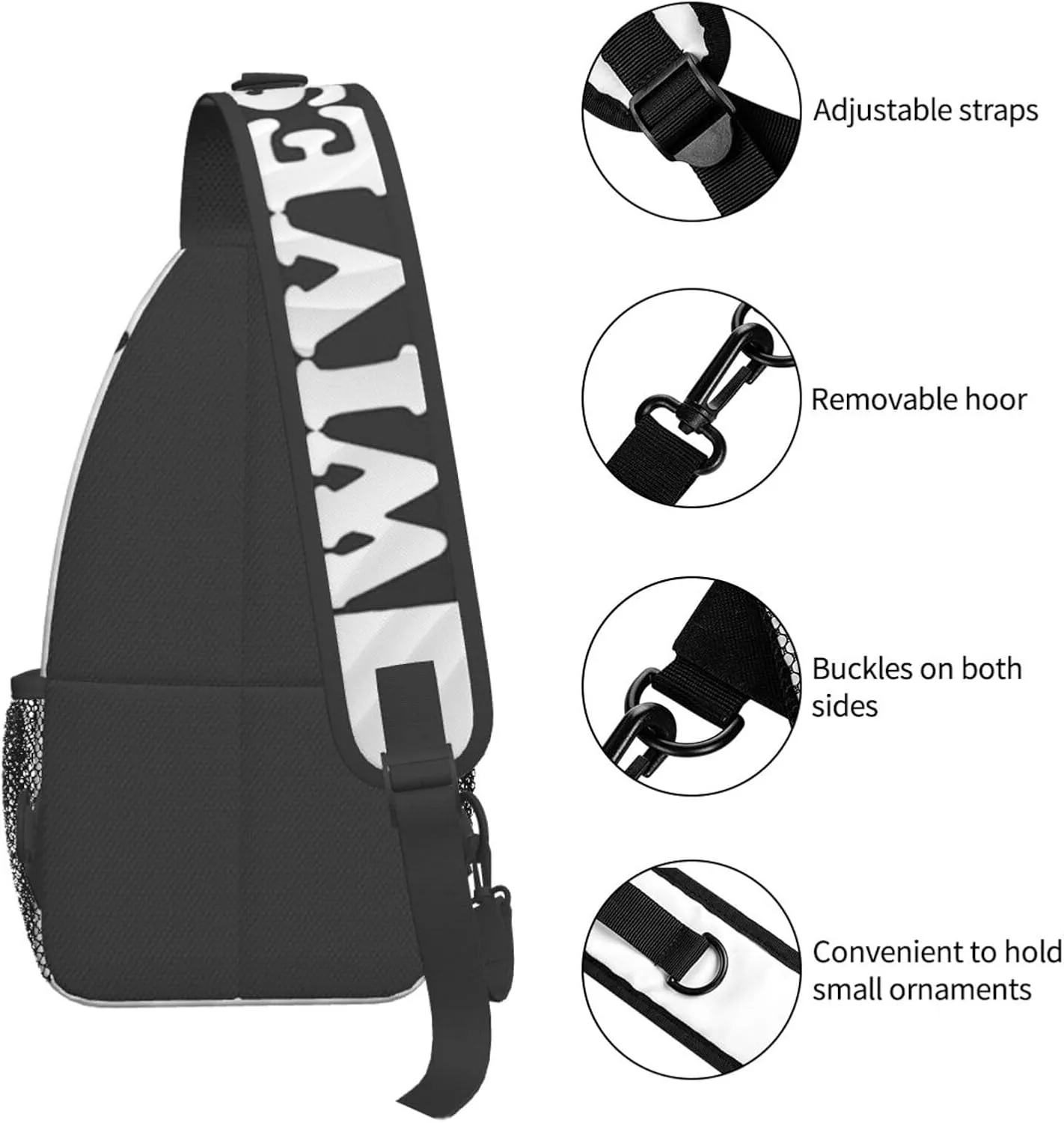 Drunk Wives Matter Small Crossbody Backpack Sling Bag For Men Women Mini One Shoulder Chest Bags Gym Sport Travel Hiking Daypack