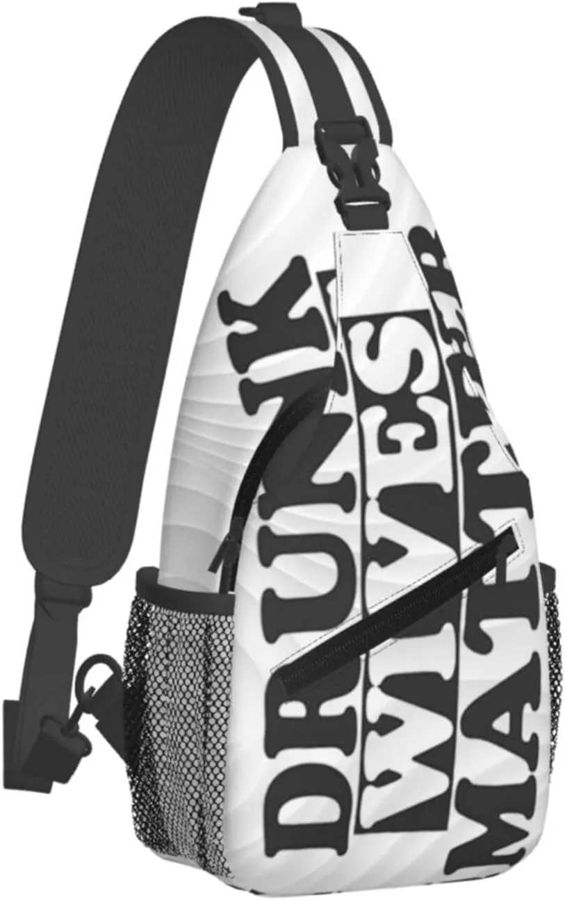 Drunk Wives Matter Small Crossbody Backpack Sling Bag For Men Women Mini One Shoulder Chest Bags Gym Sport Travel Hiking Daypack