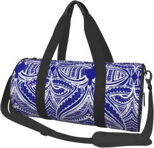 Duffel Bag Polynesian Tattoo Round Gym Bag For Men Women Duffle Bag Lightweight For Travel Sports