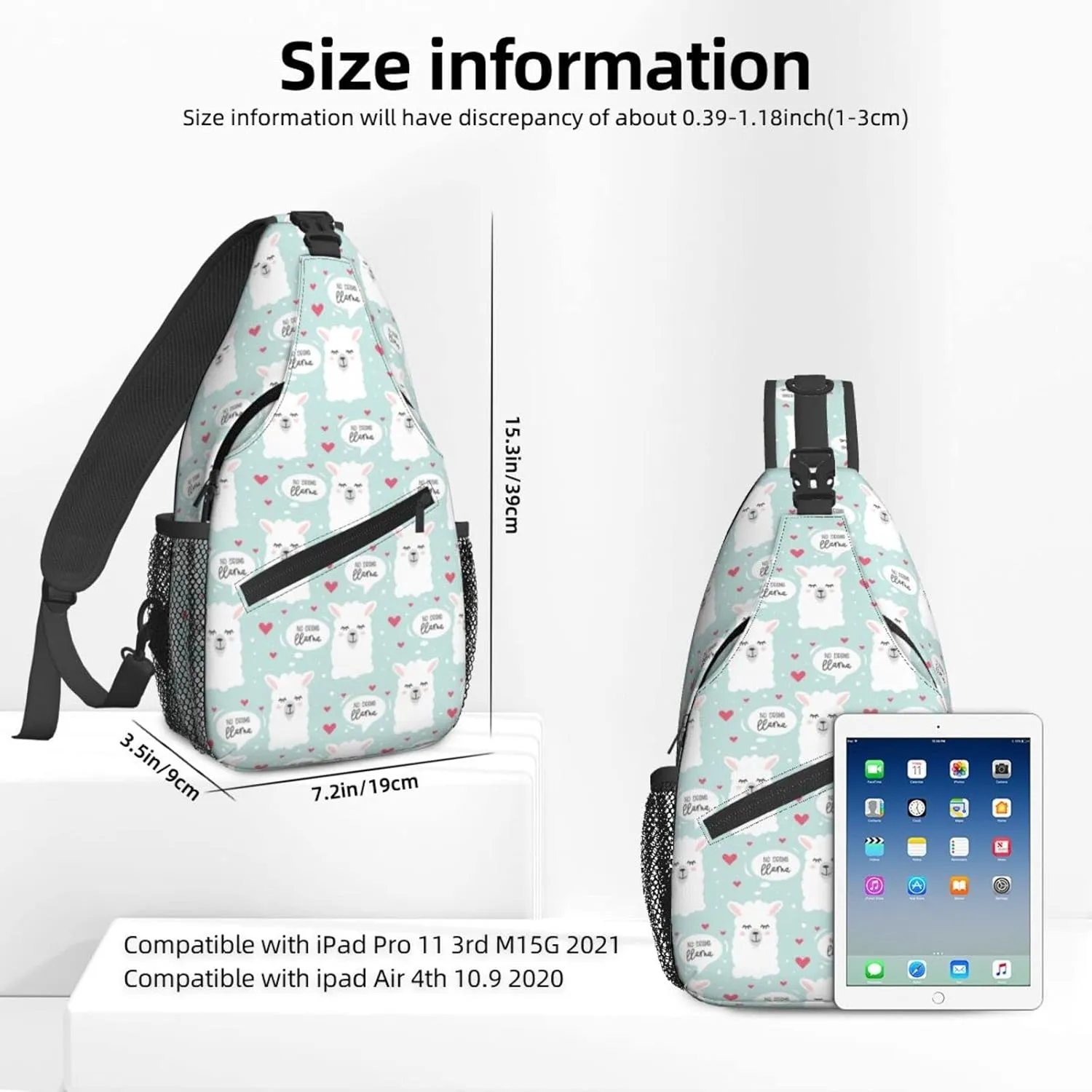 Dujiea Crossbody Backpack For Men Women Sling Bag, No Drama Llama Chest Bag Shoulder Bag Lightweight One Strap Backpack Multipurpose Travel Hiking Daypack