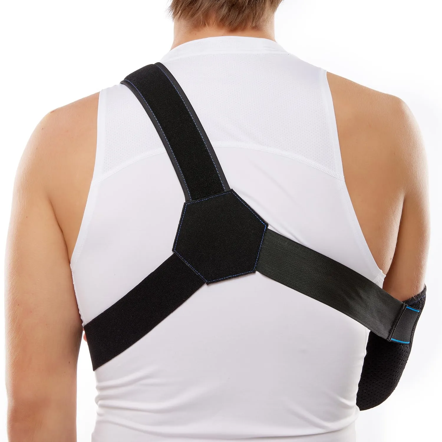 Duluxe Shoulder Immobilizer Arm Sling – Medical Sling with Adjustable Shoulder and Waist Straps for Torn Rotator Cuff, Shoulder, Clavical, Elbow, Forearm Injury (X-Large)