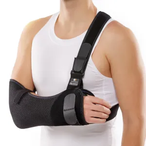 Duluxe Shoulder Immobilizer Arm Sling – Medical Sling with Adjustable Shoulder and Waist Straps for Torn Rotator Cuff, Shoulder, Clavical, Elbow, Forearm Injury (X-Large)