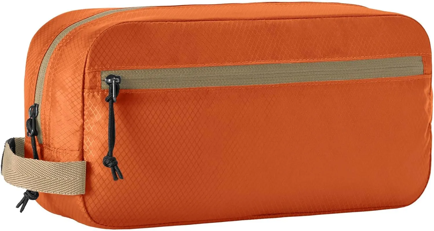 eagle creek Pack-It Isolate Quick Trip Travel Toiletry Bag - Durable, Stain- and Water-Resistant with Multiple Pockets, Machine Washable, Mandarin