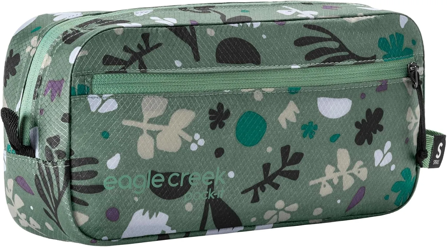 eagle creek Pack-It Quick Trip Travel Toiletry Bag - Durable, Stain- and Water-Resistant with Multiple Pockets, Machine Washable, Duck Green