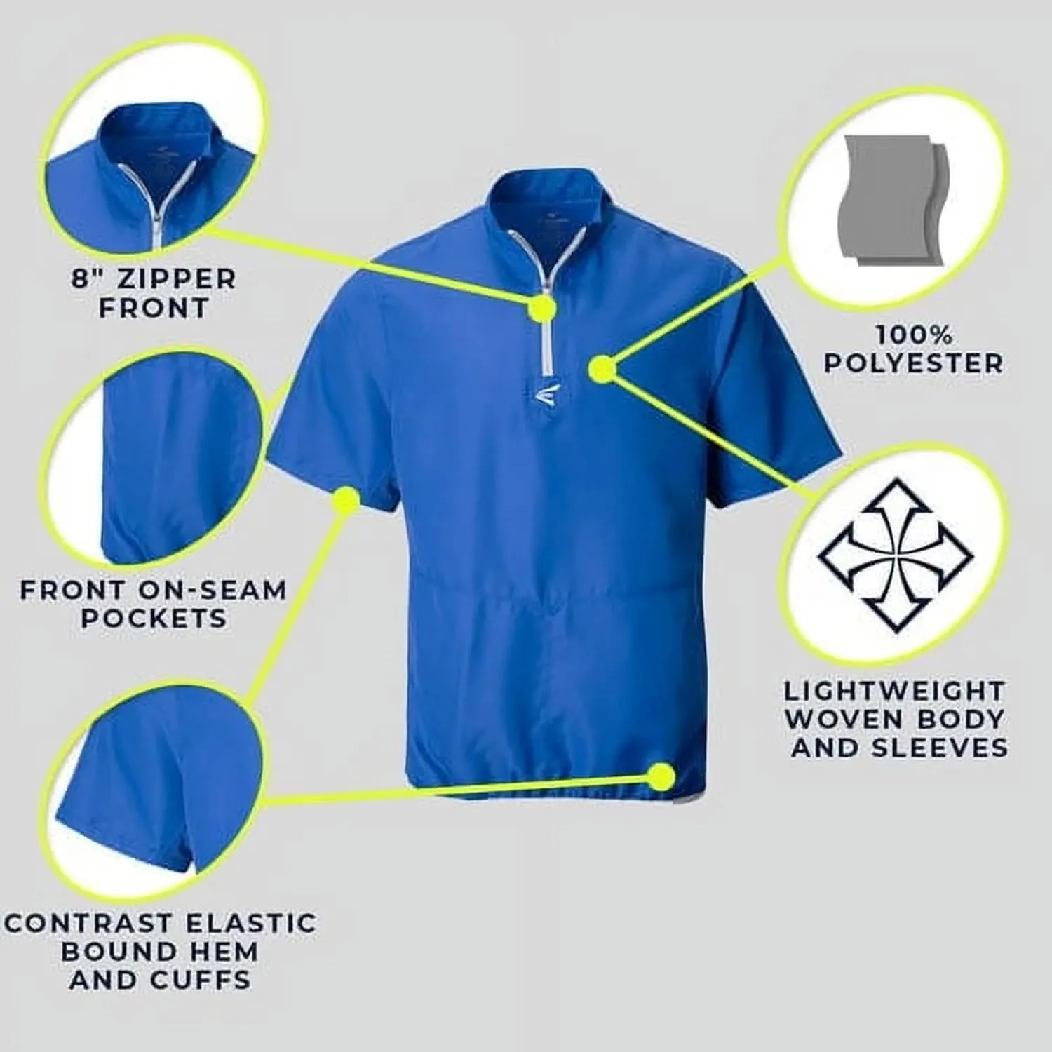 Easton Alpha Short Sleeve Cage Jacket | Adult & Youth Sizes | Multiple Colors