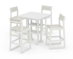 EDGE Sling Arm Chair 5-Piece Farmhouse Bar Set with Trestle Legs