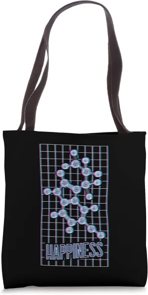 EDM Rave DJ Serotonin Molecule Funny Techno Raver Happiness Tote Bag