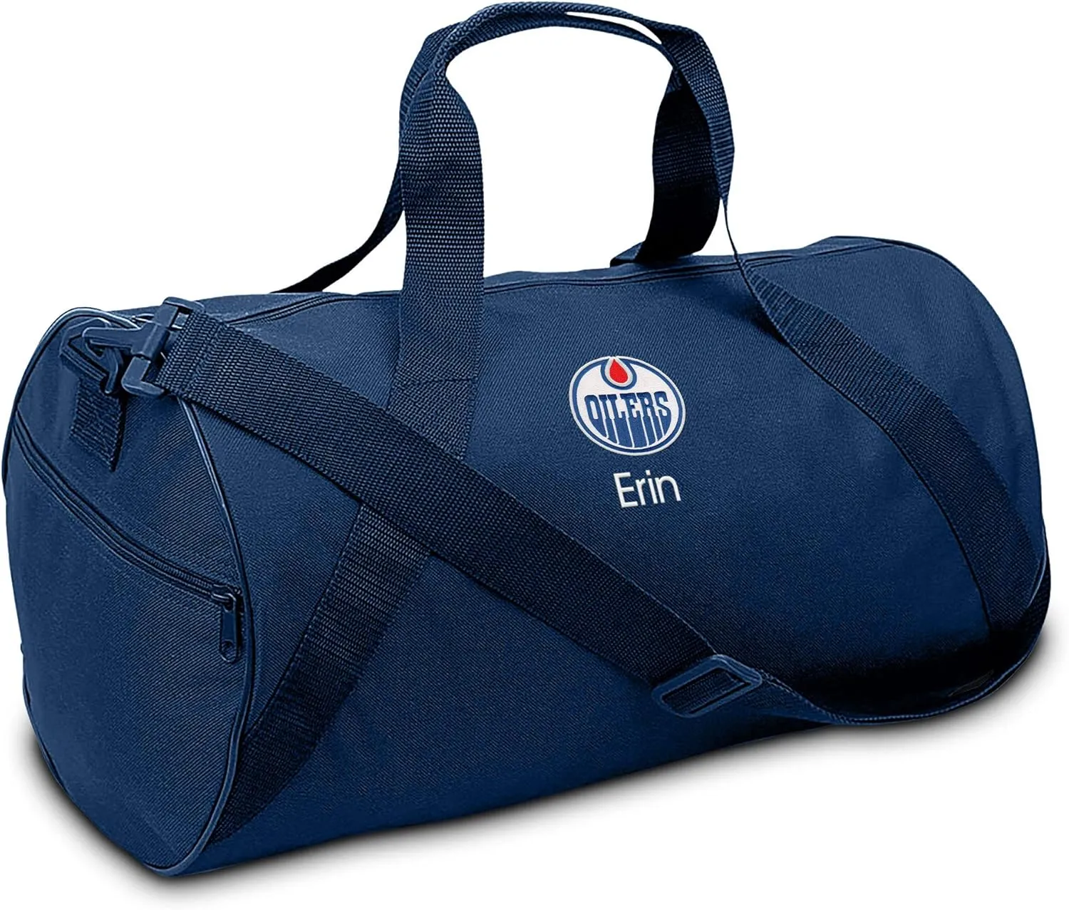 Edmonton Oilers Personalized Youth Duffel Bag (Navy)