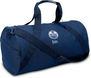 Edmonton Oilers Personalized Youth Duffel Bag (Navy)