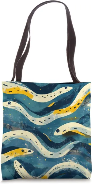 Eel Expressionism Animal Wildlife Pattern Tote Bag