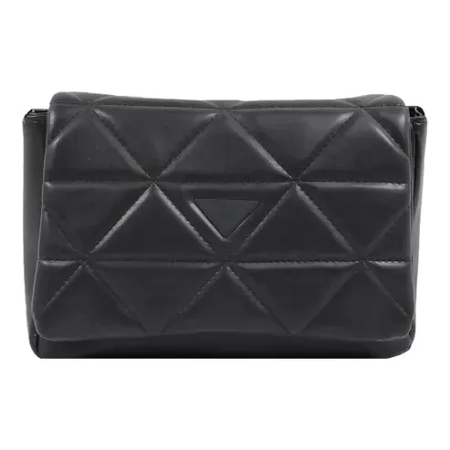 Elegant Quilted Sling Bag with Mini Pouch – Chic & Versatile (Black)