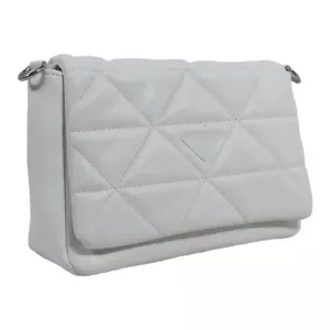 Elegant Quilted Sling Bag with Mini Pouch (White)
