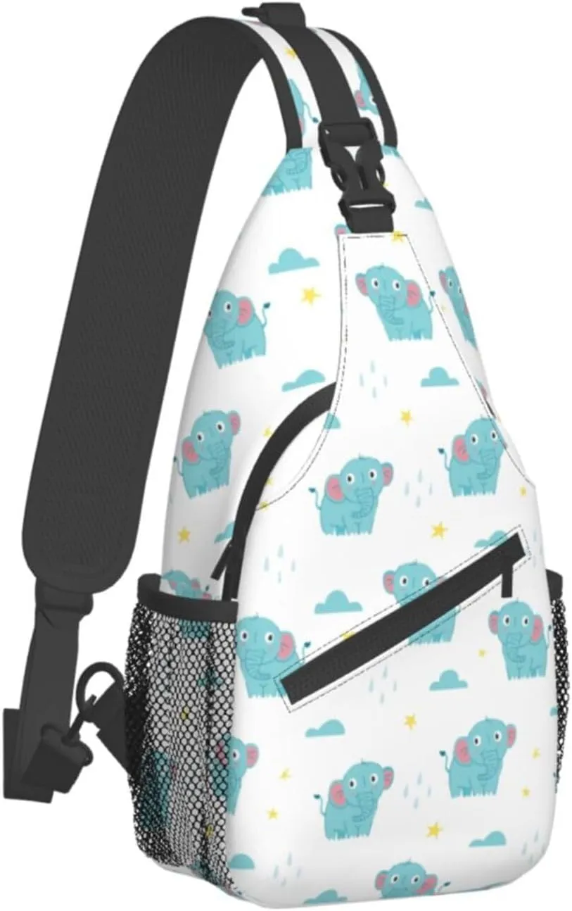 Elephant Crossbody Bag Animal Shoulder Bag Backpack Cute Sling Bag Chest Casual Daypack for Outdoor