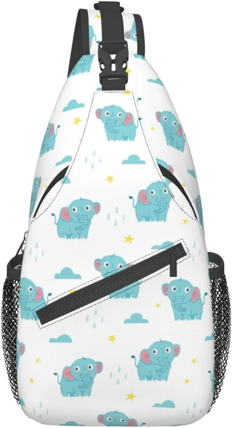 Elephant Crossbody Bag Animal Shoulder Bag Backpack Cute Sling Bag Chest Casual Daypack for Outdoor