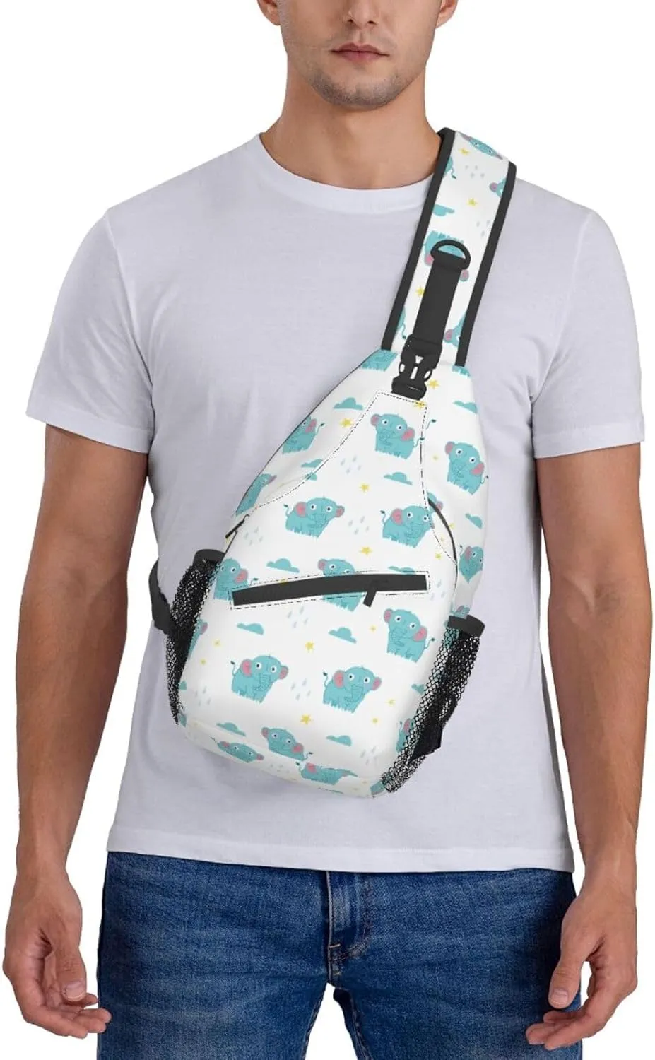 Elephant Crossbody Bag Animal Shoulder Bag Backpack Cute Sling Bag Chest Casual Daypack for Outdoor