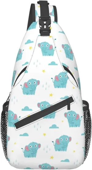 Elephant Crossbody Bag Animal Shoulder Bag Backpack Cute Sling Bag Chest Casual Daypack for Outdoor