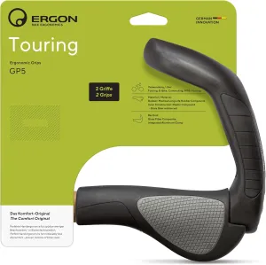 Ergon GP5 Ergonomic Lock-On Grips – Extended Bar Ends for MTB, Touring, Commuter & E-Bike Comfort and Control