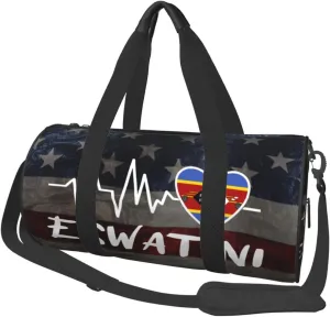 Eswatini Heartbeat Duffel Bag Gym Bag Travel Sports Tote Large Foldable Beach Swim Yoga2