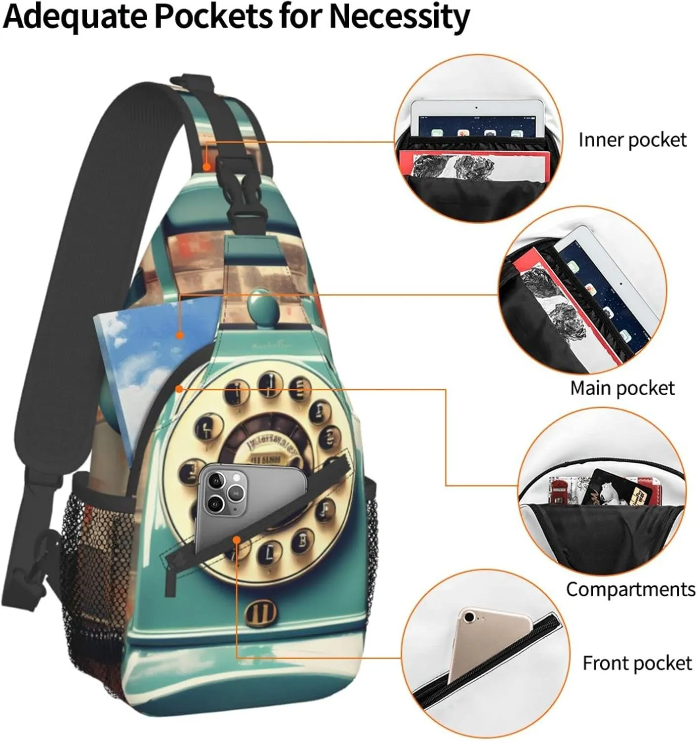 Explosion Firework 3d Unisex Crossbody Backpack Travel Hiking Casual Chest Bags Lightweight Fashion