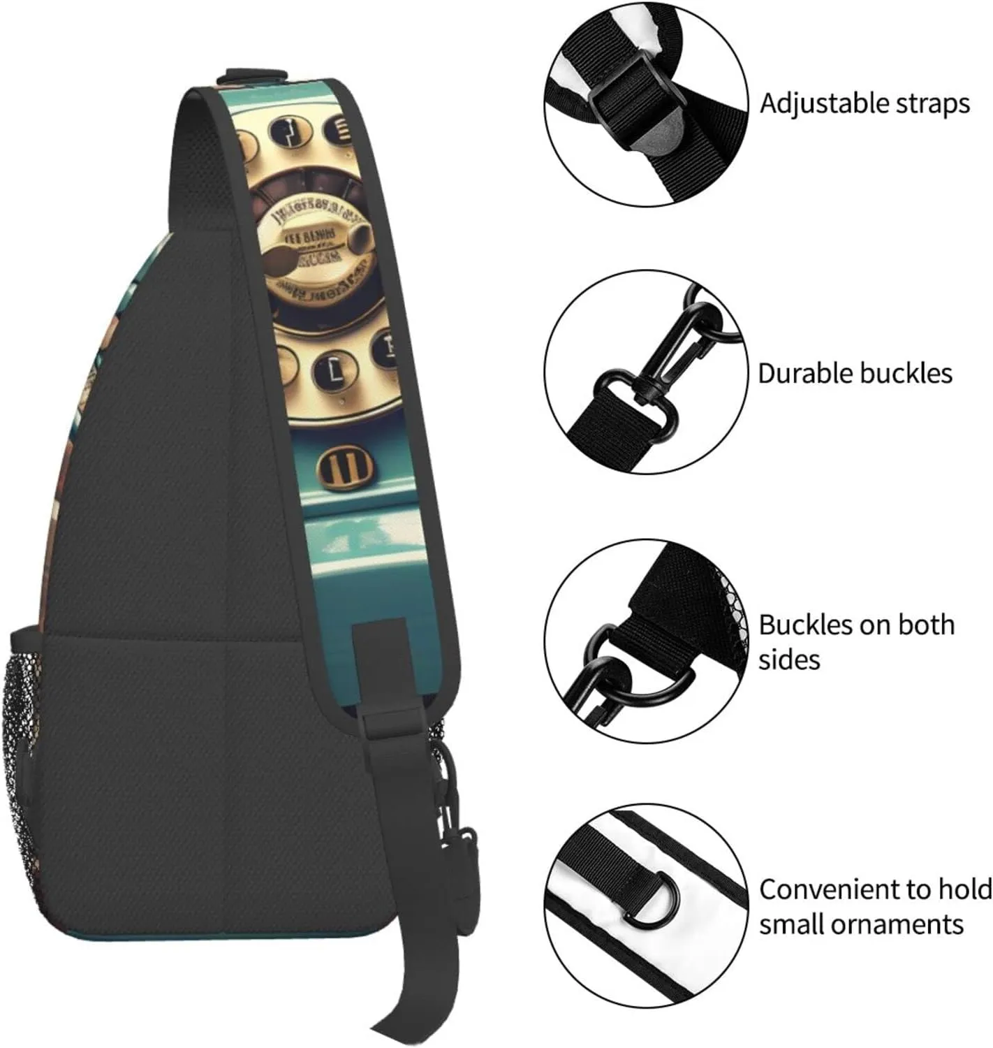 Explosion Firework 3d Unisex Crossbody Backpack Travel Hiking Casual Chest Bags Lightweight Fashion