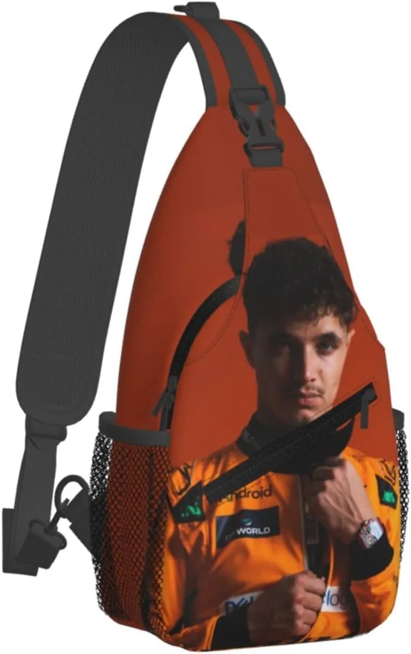 F1 Lando Norris Crossbody Sling Backpack Sling Bag Multipurpose Travel Hiking Chest Bag Daypack