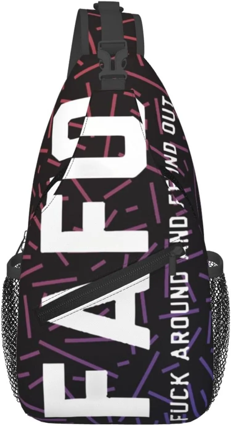 Fafo Fuck Around Find Out Small Crossbody Backpack Sling Bag For Men Women Mini One Shoulder Chest Bags Gym Sport Travel Hiking Daypack