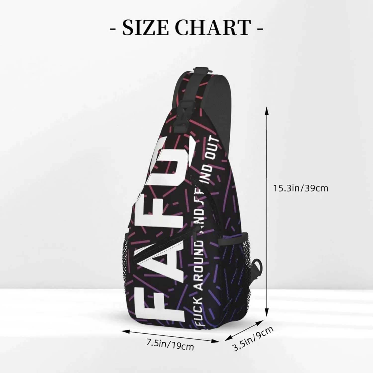 Fafo Fuck Around Find Out Small Crossbody Backpack Sling Bag For Men Women Mini One Shoulder Chest Bags Gym Sport Travel Hiking Daypack