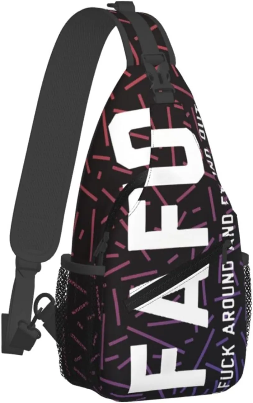 Fafo Fuck Around Find Out Small Crossbody Backpack Sling Bag For Men Women Mini One Shoulder Chest Bags Gym Sport Travel Hiking Daypack