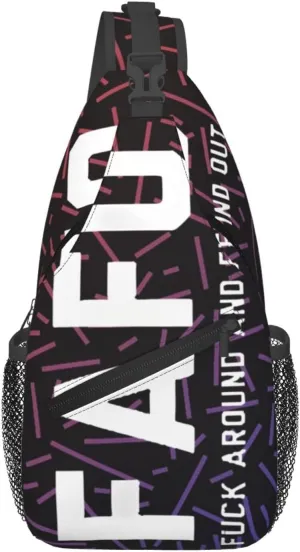 Fafo Fuck Around Find Out Small Crossbody Backpack Sling Bag For Men Women Mini One Shoulder Chest Bags Gym Sport Travel Hiking Daypack