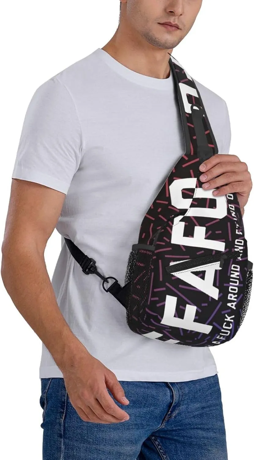 Fafo Fuck Around Find Out Small Crossbody Backpack Sling Bag For Men Women Mini One Shoulder Chest Bags Gym Sport Travel Hiking Daypack