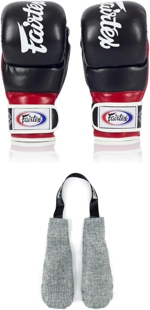 Fairtex FGV18 Boxing Gloves with Deodorizer Inserts | Lightweight, Shock Absorbent Gloves for Muay Thai, MMA | Moisture & Odor Control for Fresh, Long-Lasting Gear
