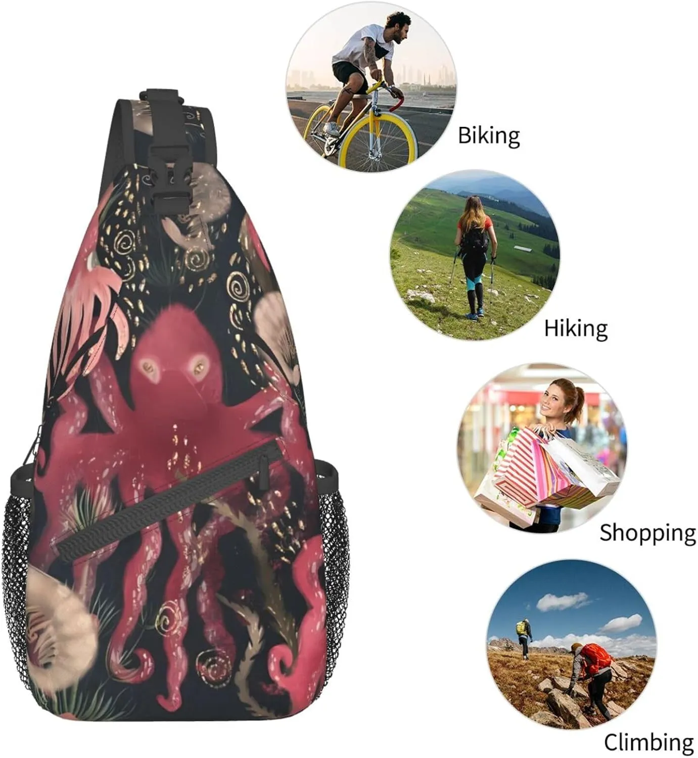 Fashion Chest Sling Bag For Women Men Adjustable Strap Crossbody Shoulder Backpack Hiking Travel Fashion Unisex Daypack