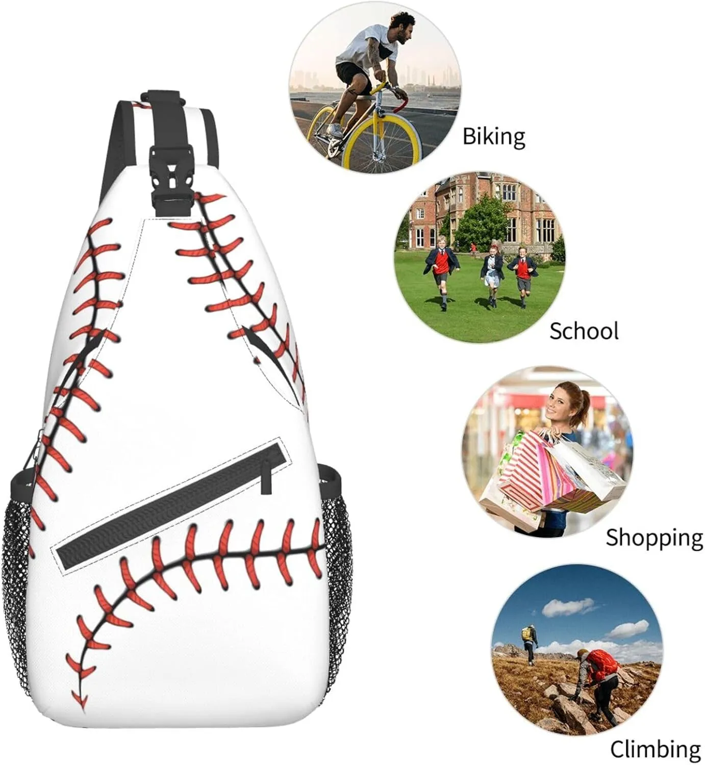 Fashion Chest Sling Bag For Women Men Adjustable Strap Crossbody Shoulder Backpack Hiking Travel Fashion Unisex Daypack
