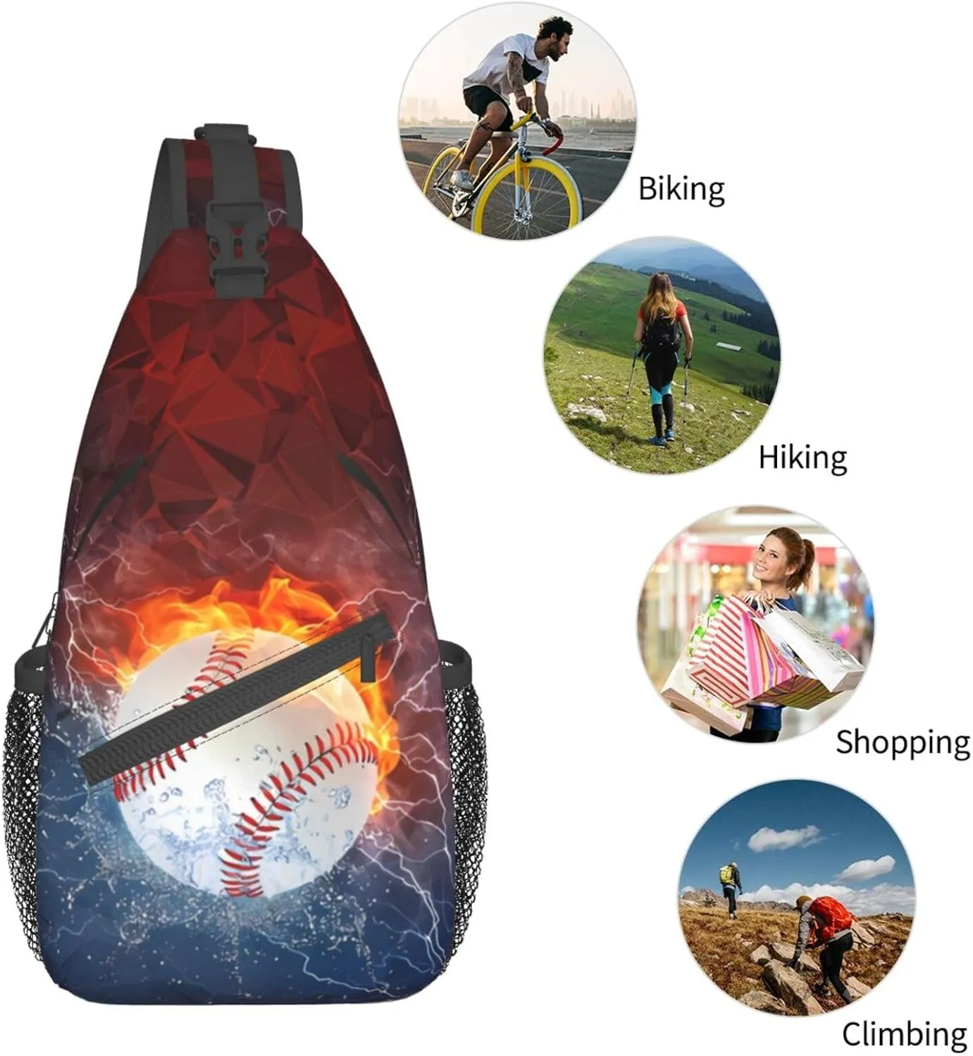 Fashion Chest Sling Bag For Women Men Adjustable Strap Crossbody Shoulder Backpack Hiking Travel Fashion Unisex Daypack
