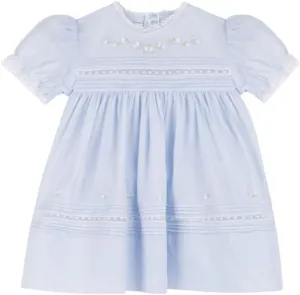 Feltman Brothers Girls Blue Bullions Dress with Lace Trim 3T